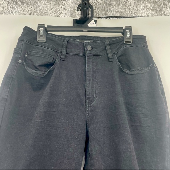 Judy Blue Black Beauty Slim Fit Jeans - Size 14W - Released Hem Rolled - Black - Picture 3 of 15